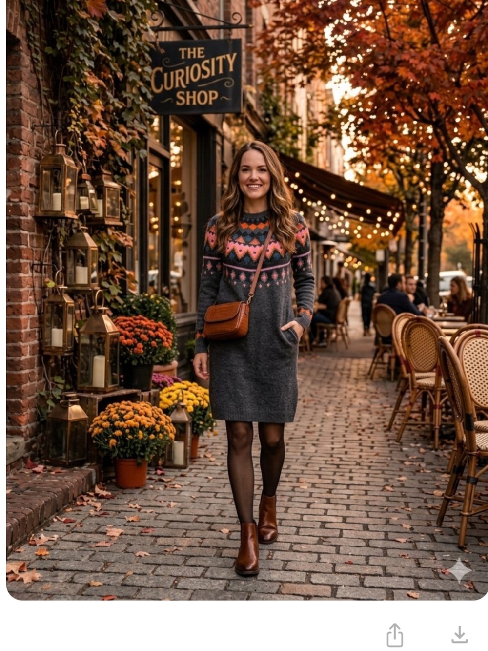 Noisy May Sweater dress -Grey -Beautiful Fair aisle pattern NWOT -Sz M​​​​​ - Picture 4 of 10